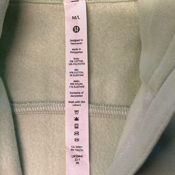 Lululemon Size M/L Scuba Oversized Half Zip Hoodie
Creamy Mint Green Pastel New - Picture 4 of 12